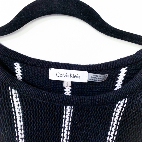 Calvin Klein Striped Long Sweater Size S - Picture 2 of 4
